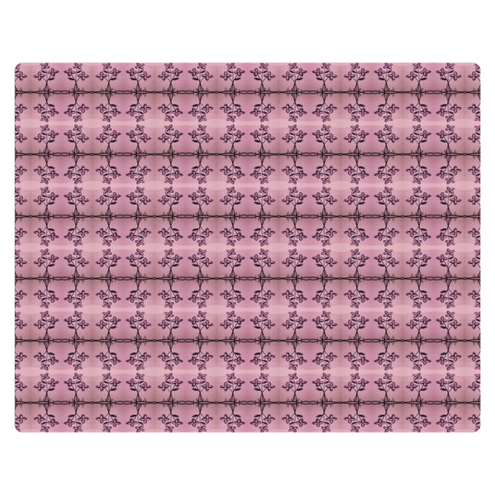 Cute Flowers Vine Pattern Pastel Coral Double Sided Flano Blanket (Medium) 