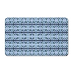 Cute Flowers Pattern Pastel Blue Magnet (rectangular) by BrightVibesDesign