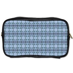 Cute Flowers Pattern Pastel Blue Toiletries Bag (two Sides) by BrightVibesDesign