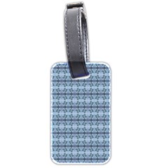 Cute Flowers Pattern Pastel Blue Luggage Tag (two Sides) by BrightVibesDesign