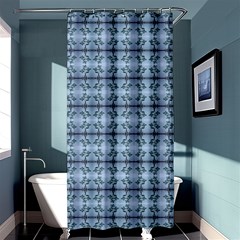 Cute Flowers Pattern Pastel Blue Shower Curtain 36  X 72  (stall)  by BrightVibesDesign