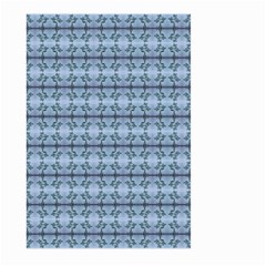 Cute Flowers Pattern Pastel Blue Large Garden Flag (two Sides)