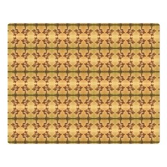 Cute Flowers Pattern Yellow Double Sided Flano Blanket (large)  by BrightVibesDesign