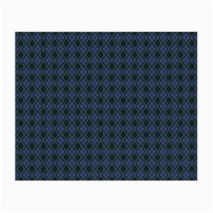 Argyle Dark Purple Black Pattern Small Glasses Cloth by BrightVibesDesign