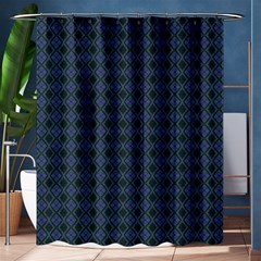 Argyle Dark Purple Black Pattern Shower Curtain 60  X 72  (medium)  by BrightVibesDesign