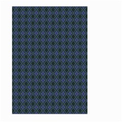 Argyle Dark Purple Black Pattern Large Garden Flag (two Sides) by BrightVibesDesign