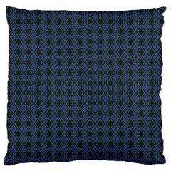 Argyle Dark Purple Black Pattern Standard Flano Cushion Case (two Sides) by BrightVibesDesign