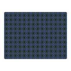 Argyle Dark Purple Black Pattern Double Sided Flano Blanket (mini)  by BrightVibesDesign