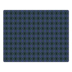 Argyle Dark Purple Black Pattern Double Sided Flano Blanket (large)  by BrightVibesDesign