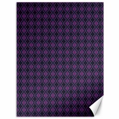 Argyle Dark Pink Black Pattern Canvas 36  X 48 