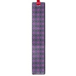 Argyle Dark Pink Black Pattern Large Book Marks Front