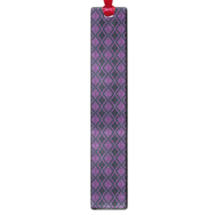 Argyle Dark Pink Black Pattern Large Book Marks