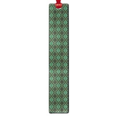 Argyle Dark Green Brown Pattern Large Book Marks by BrightVibesDesign