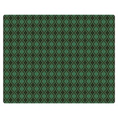 Argyle Dark Green Brown Pattern Double Sided Flano Blanket (medium)  by BrightVibesDesign