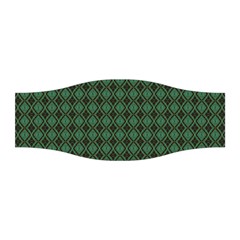 Argyle Dark Green Brown Pattern Stretchable Headband by BrightVibesDesign