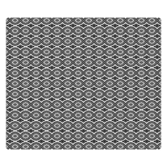 Ornate Oval Pattern Grey Black White Double Sided Flano Blanket (small)  by BrightVibesDesign