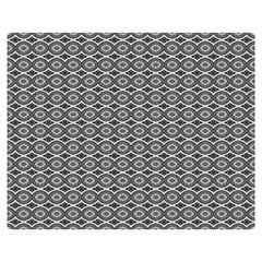 Ornate Oval Pattern Grey Black White Double Sided Flano Blanket (medium)  by BrightVibesDesign