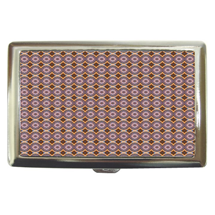 Ornate Oval  Pattern Yellow Blue Cigarette Money Case