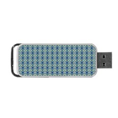 Ornate Oval  Pattern Blue Orange Portable Usb Flash (one Side) by BrightVibesDesign