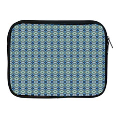 Ornate Oval  Pattern Blue Orange Apple Ipad 2/3/4 Zipper Cases by BrightVibesDesign