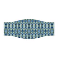 Ornate Oval  Pattern Blue Orange Stretchable Headband by BrightVibesDesign