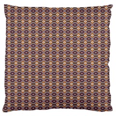 Ornate Oval Pattern Brown Blue Standard Flano Cushion Case (One Side)