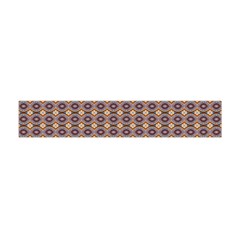 Ornate Oval Pattern Brown Blue Flano Scarf (mini) by BrightVibesDesign