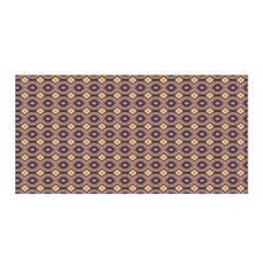 Ornate Oval Pattern Brown Blue Satin Wrap by BrightVibesDesign