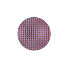 Ornate Oval  Pattern Red Pink Golf Ball Marker (10 Pack) by BrightVibesDesign