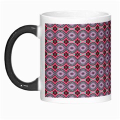 Ornate Oval  Pattern Red Pink Morph Mugs by BrightVibesDesign