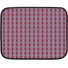 Ornate Oval  Pattern Red Pink Fleece Blanket (mini) by BrightVibesDesign