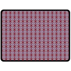 Ornate Oval  Pattern Red Pink Fleece Blanket (large)  by BrightVibesDesign