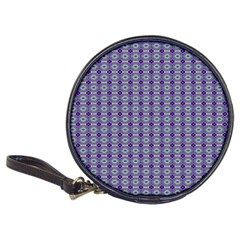 Ornate Oval Pattern Purple Green Classic 20-CD Wallets