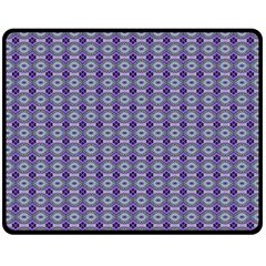 Ornate Oval Pattern Purple Green Fleece Blanket (Medium) 