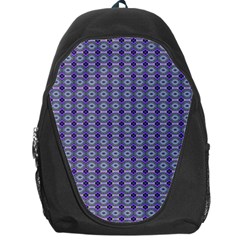 Ornate Oval Pattern Purple Green Backpack Bag