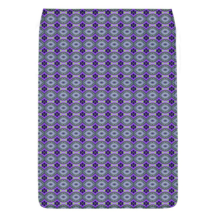 Ornate Oval Pattern Purple Green Removable Flap Cover (L)