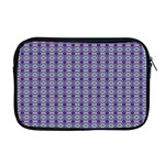 Ornate Oval Pattern Purple Green Apple MacBook Pro 17  Zipper Case Front