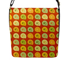 Snails Shell Flap Closure Messenger Bag (l) by WensdaiAmbrose