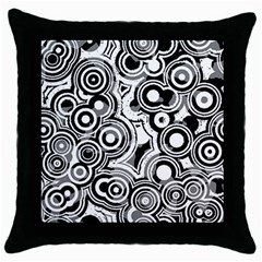 Circles Throw Pillow Case (black) by WensdaiAmbrose