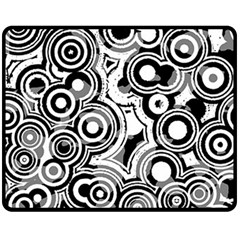 Circles Double Sided Fleece Blanket (medium)  by WensdaiAmbrose