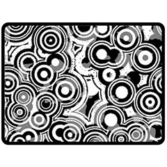 Circles Double Sided Fleece Blanket (large)  by WensdaiAmbrose