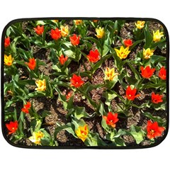 Tulips In April Double Sided Fleece Blanket (mini)  by Riverwoman