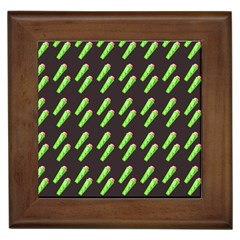 Ice Freeze Grey Pattern Framed Tiles by snowwhitegirl