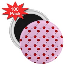 Kawaii Cherries Red Pattern 2 25  Magnets (100 Pack)  by snowwhitegirl