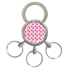 Kawaii Cherries Red Pattern 3-ring Key Chain by snowwhitegirl