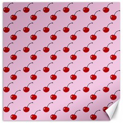 Kawaii Cherries Red Pattern Canvas 12  X 12  by snowwhitegirl