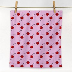 Kawaii Cherries Red Pattern Face Towel by snowwhitegirl