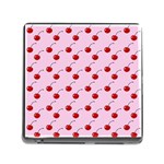 Kawaii Cherries Red Pattern Memory Card Reader (Square 5 Slot) Front