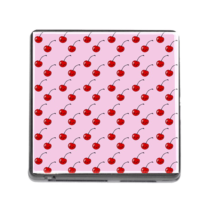 Kawaii Cherries Red Pattern Memory Card Reader (Square 5 Slot)