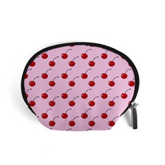 Kawaii Cherries Red Pattern Accessory Pouch (small) by snowwhitegirl